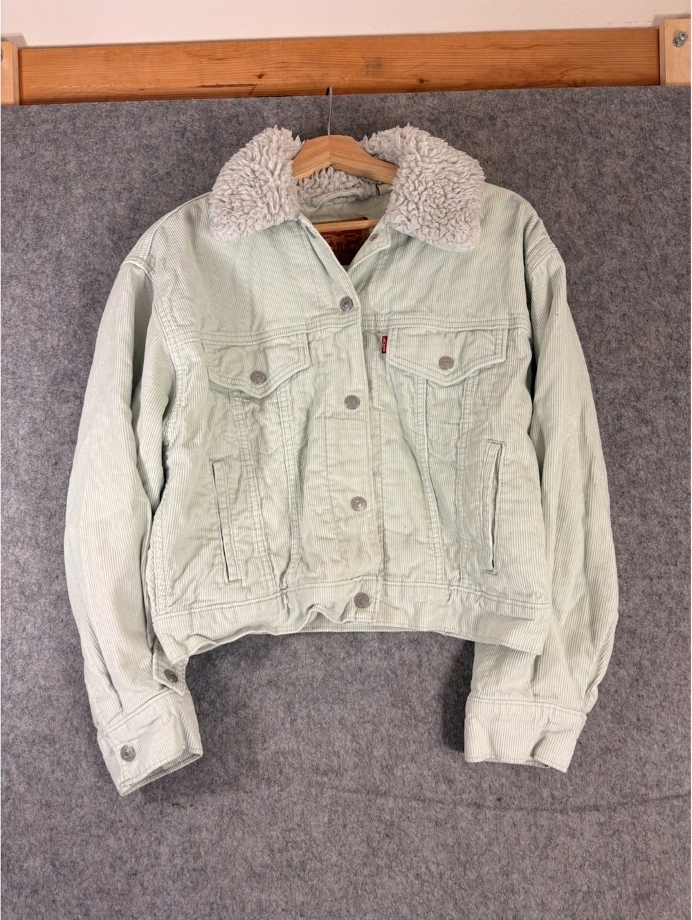 Levi's corduroy sherpa jacket cream size XS